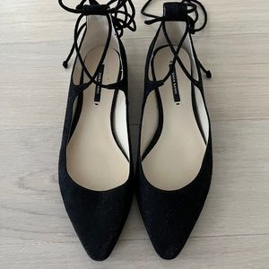 Zara point toe ballet strappy flats - size 36 (US 6/6.5)